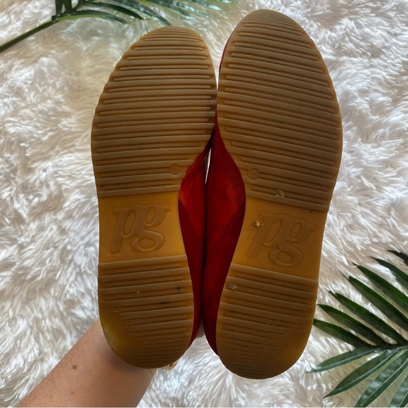 Paul Green Red Leather & Suede Elvis Sneakers | Size 6 - Picture 8 of 13